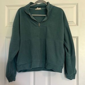 Hippie Rose 1/4 zip crop sweatshirt